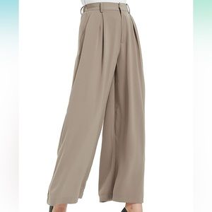 Women’s High Waist Casual Wide Leg Long Palazzo Pants Trousers, Size L